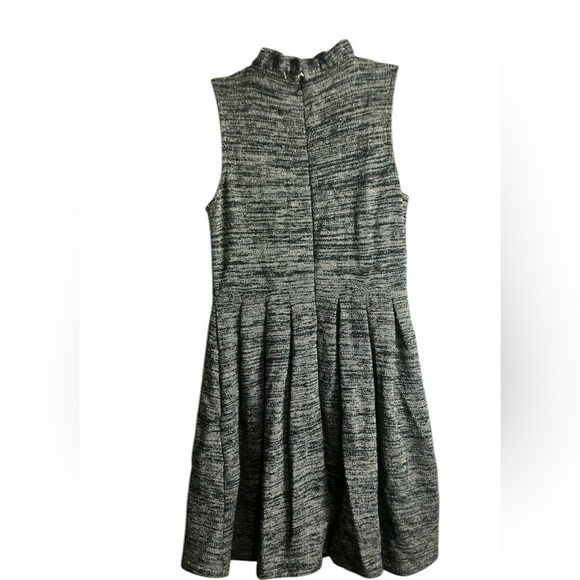 Ganni Anthropologie Pinnacle Textured Knit Ruffle Neck Dress with Pockets - Picture 4 of 9